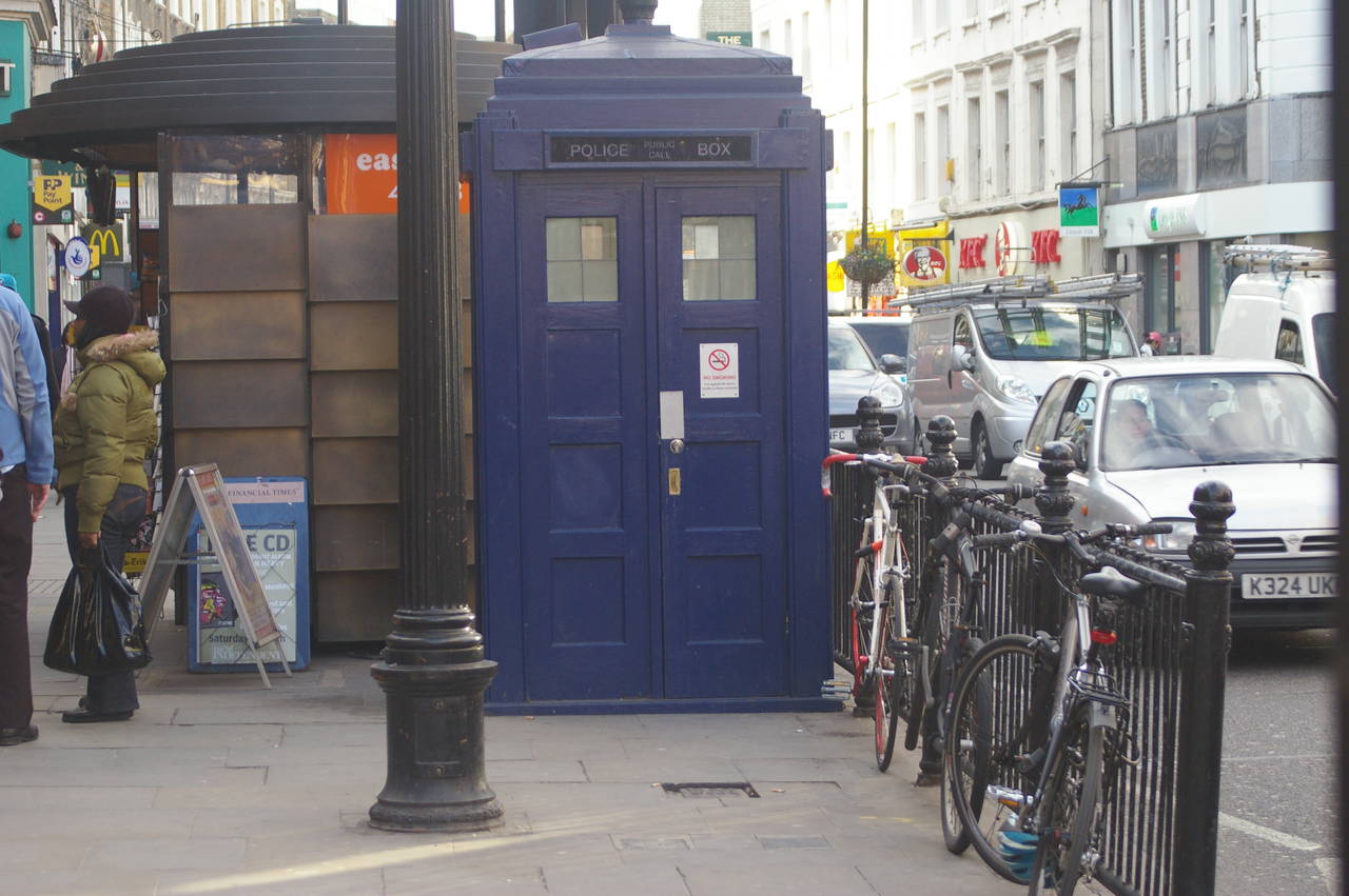 Police Box outside Earls Court Tube Station