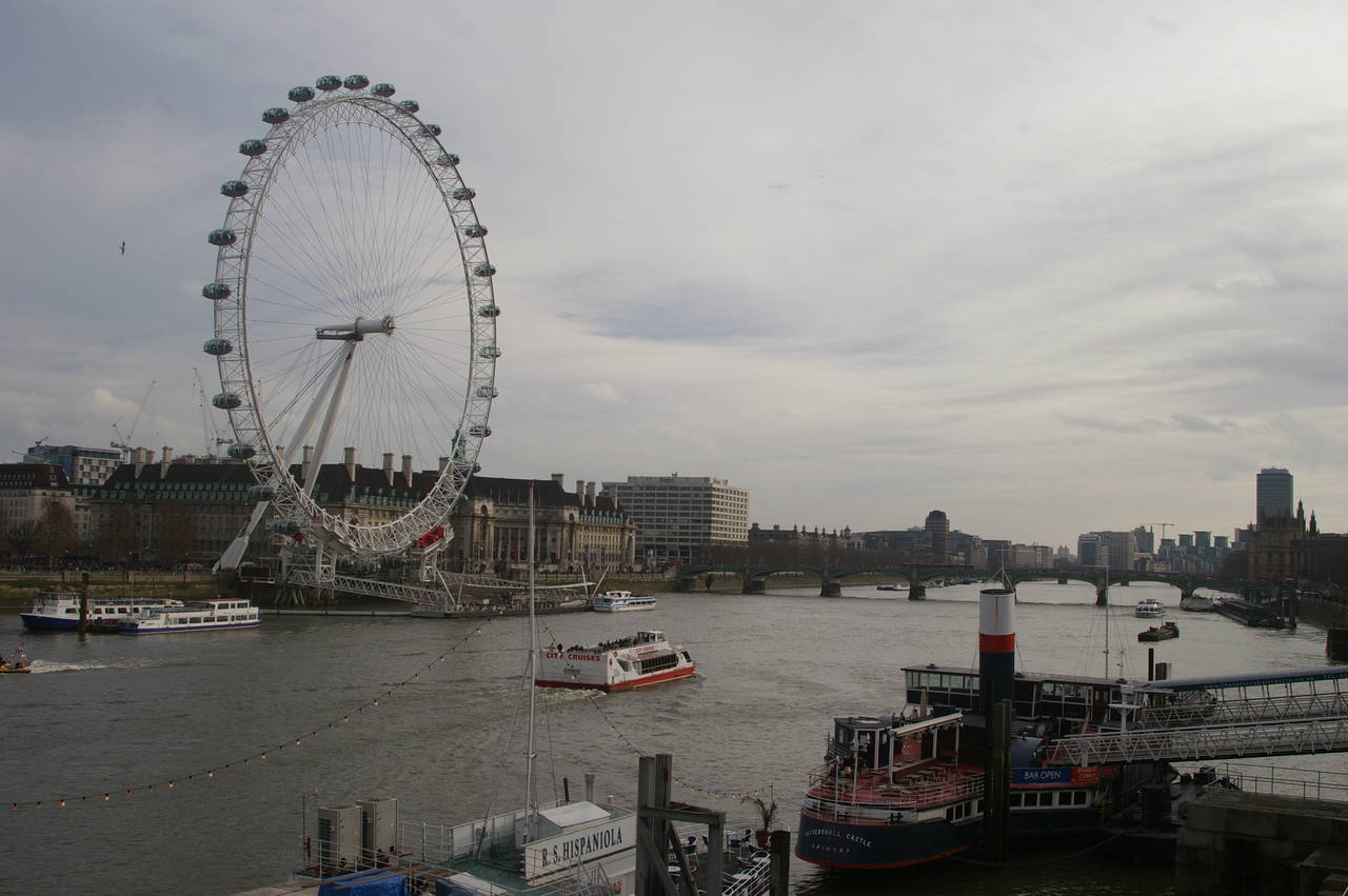 The London Eye from Jubilee Bridge