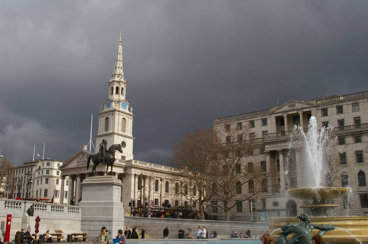 St Martin in the Fields, from Trafalgar Square