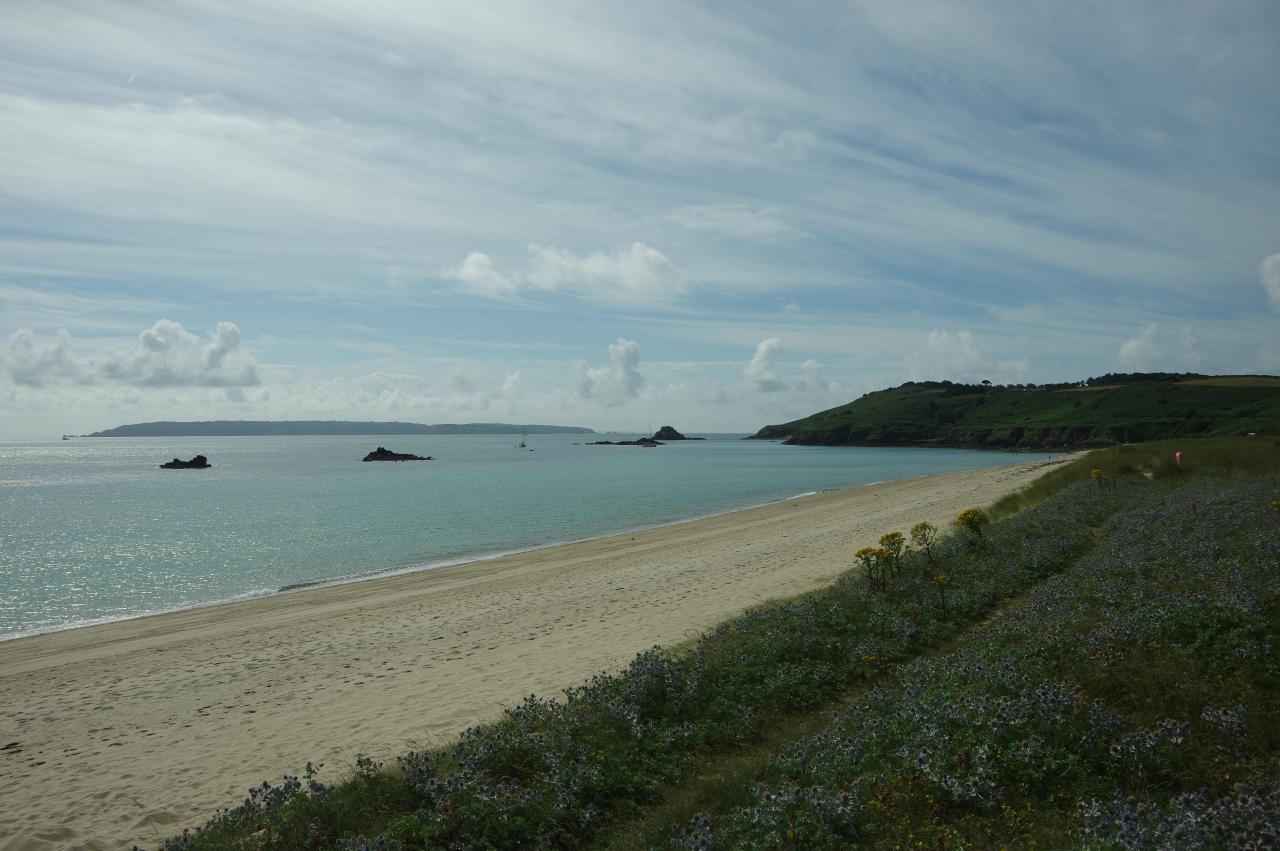 View towards Sark from Shell Beach