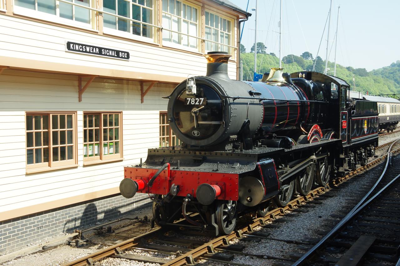 Locomotive 7827, Lydham Manor, Kingswear Station