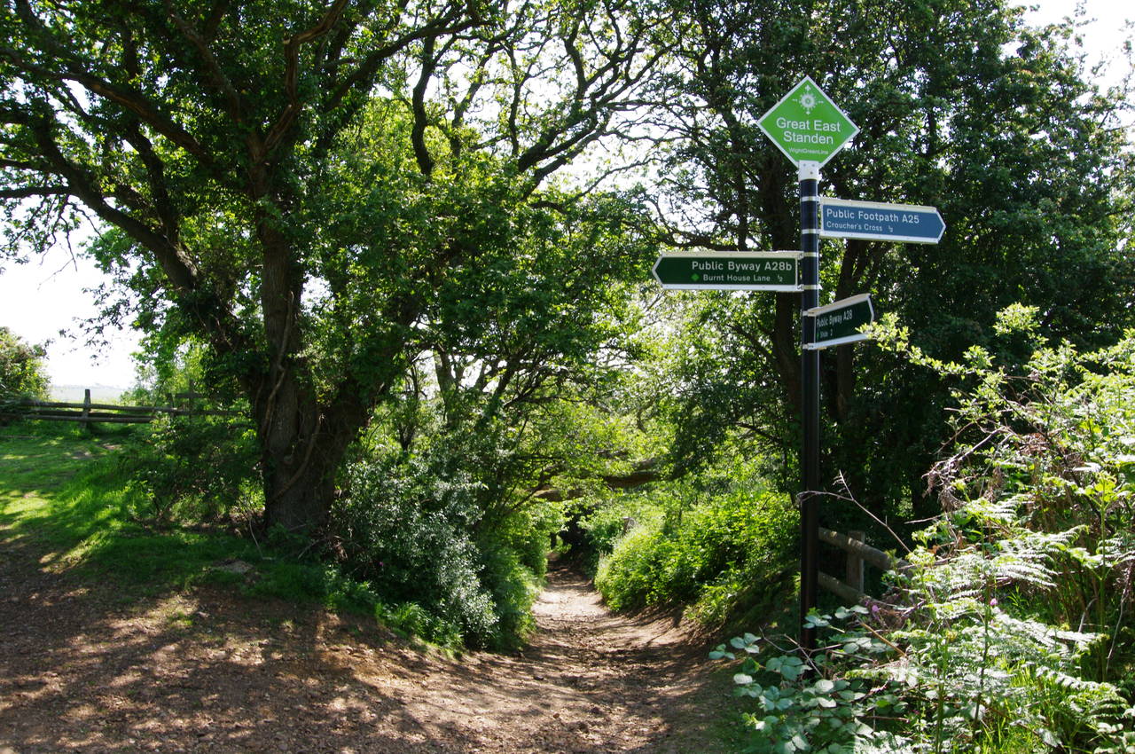 Path descends from Great East Standen