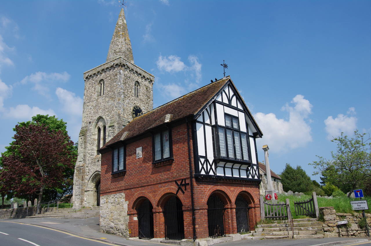 Old Town Hall and St Mary's Church, Brading