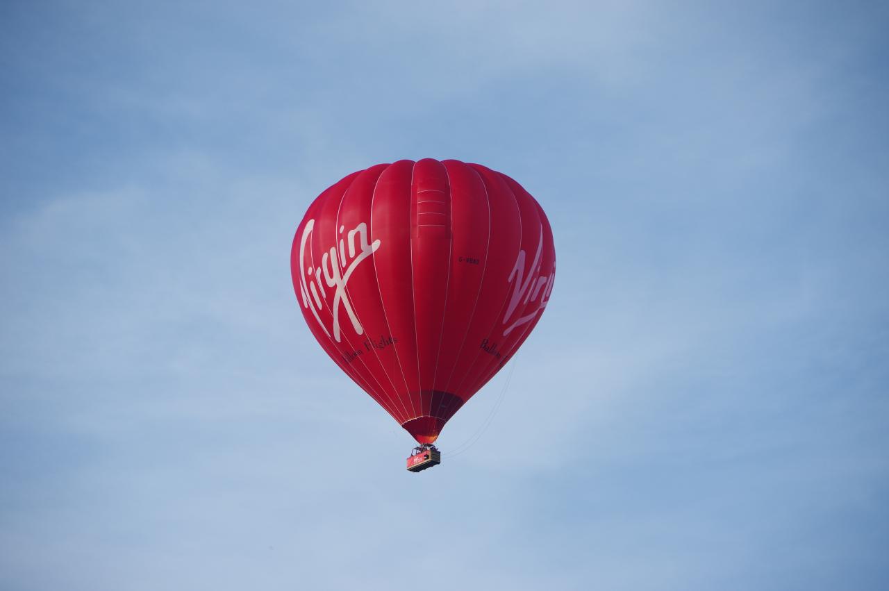 Hot air balloon over Bath