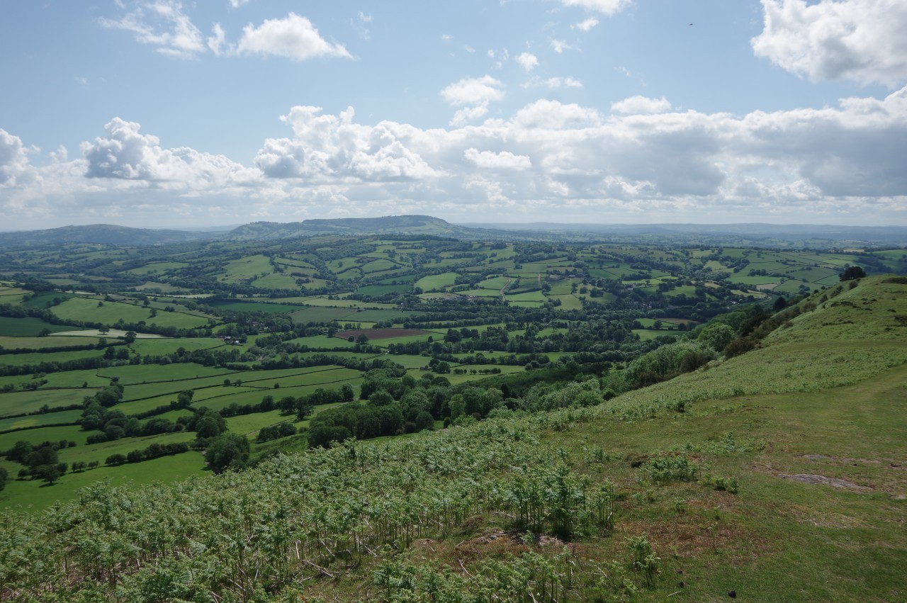 View south-east over Monmouthshire