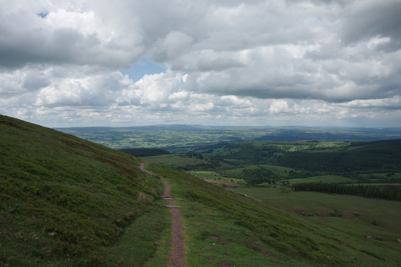 Descending from Hay Bluff