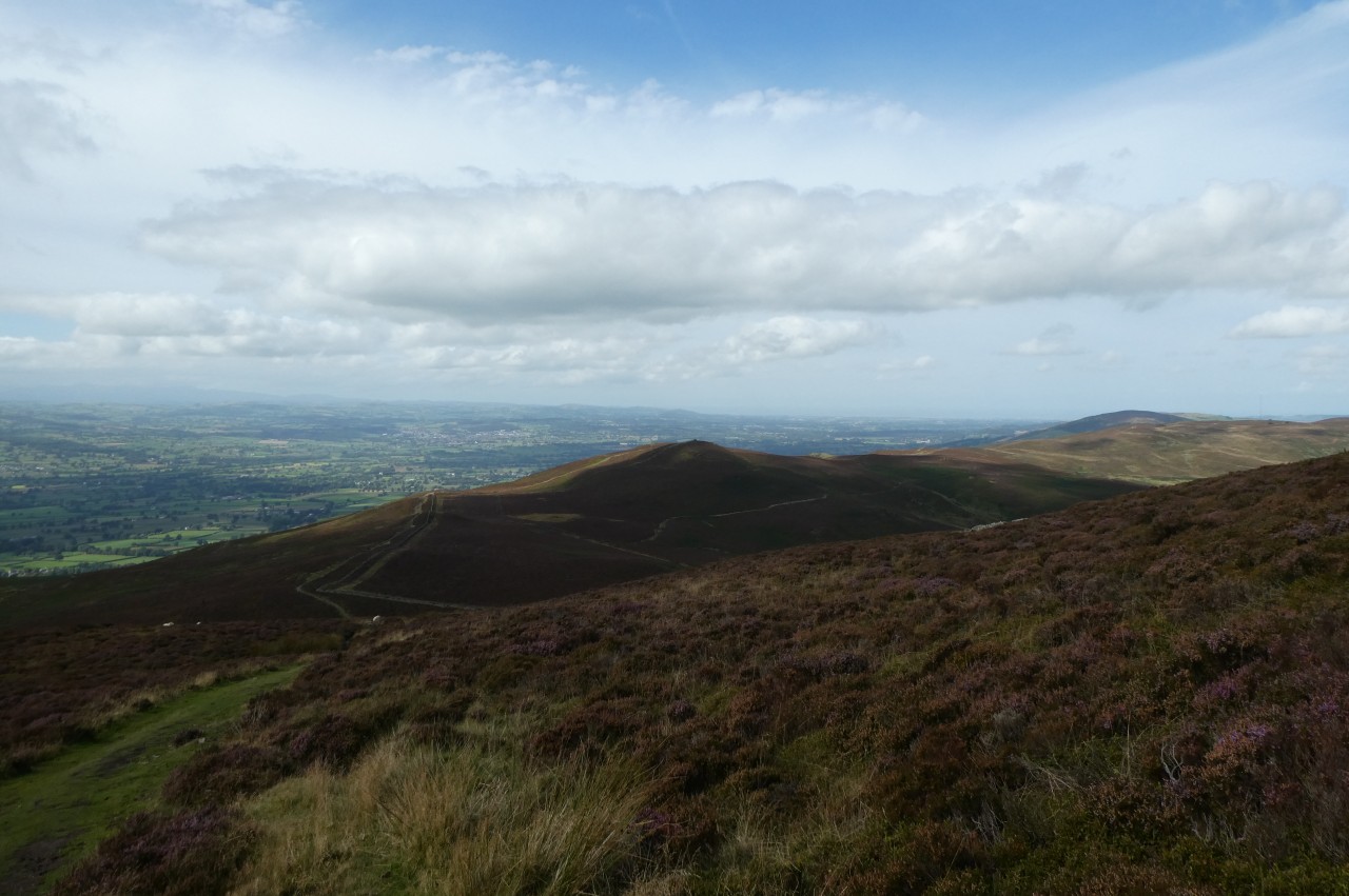 View ahead over Moel Dywyll