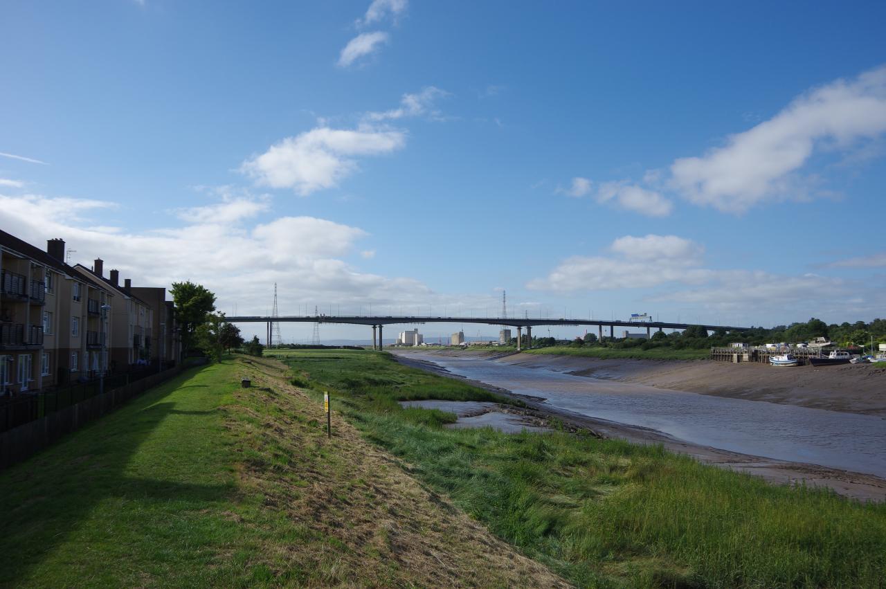 View towards the Avonmouth Bridge from Pill