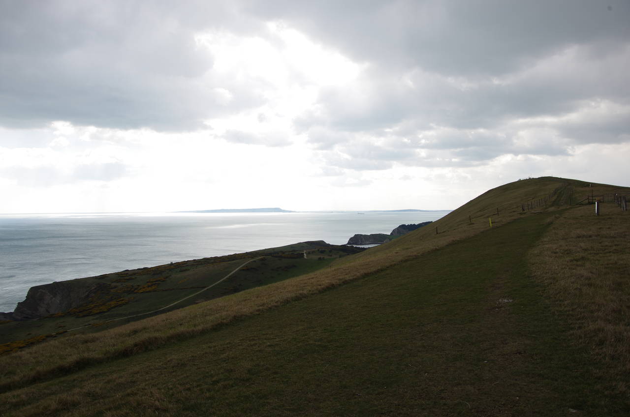 First glimpse of Lulworth Cove