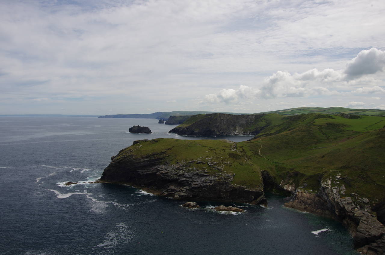 View north-east from Tintagel Head