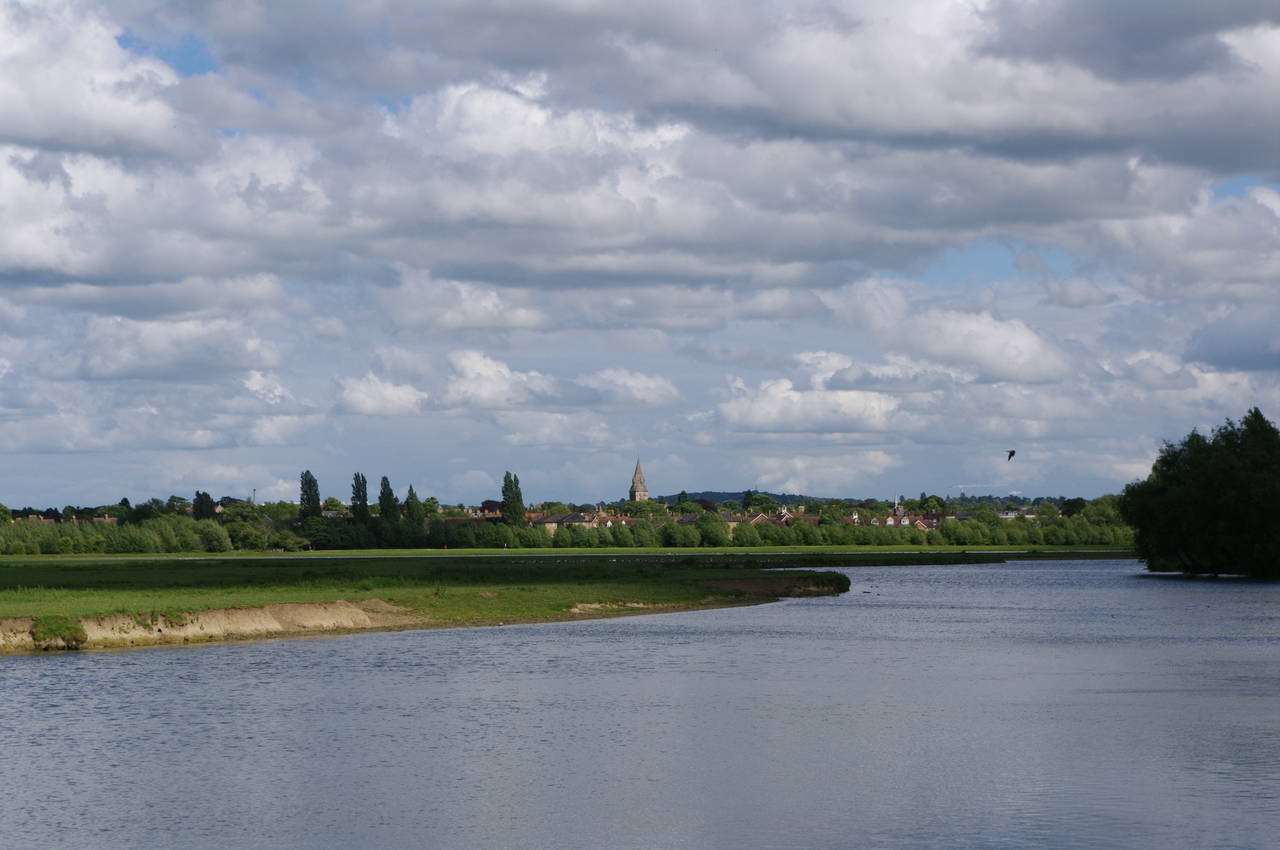 View across Port Meadow to Oxford