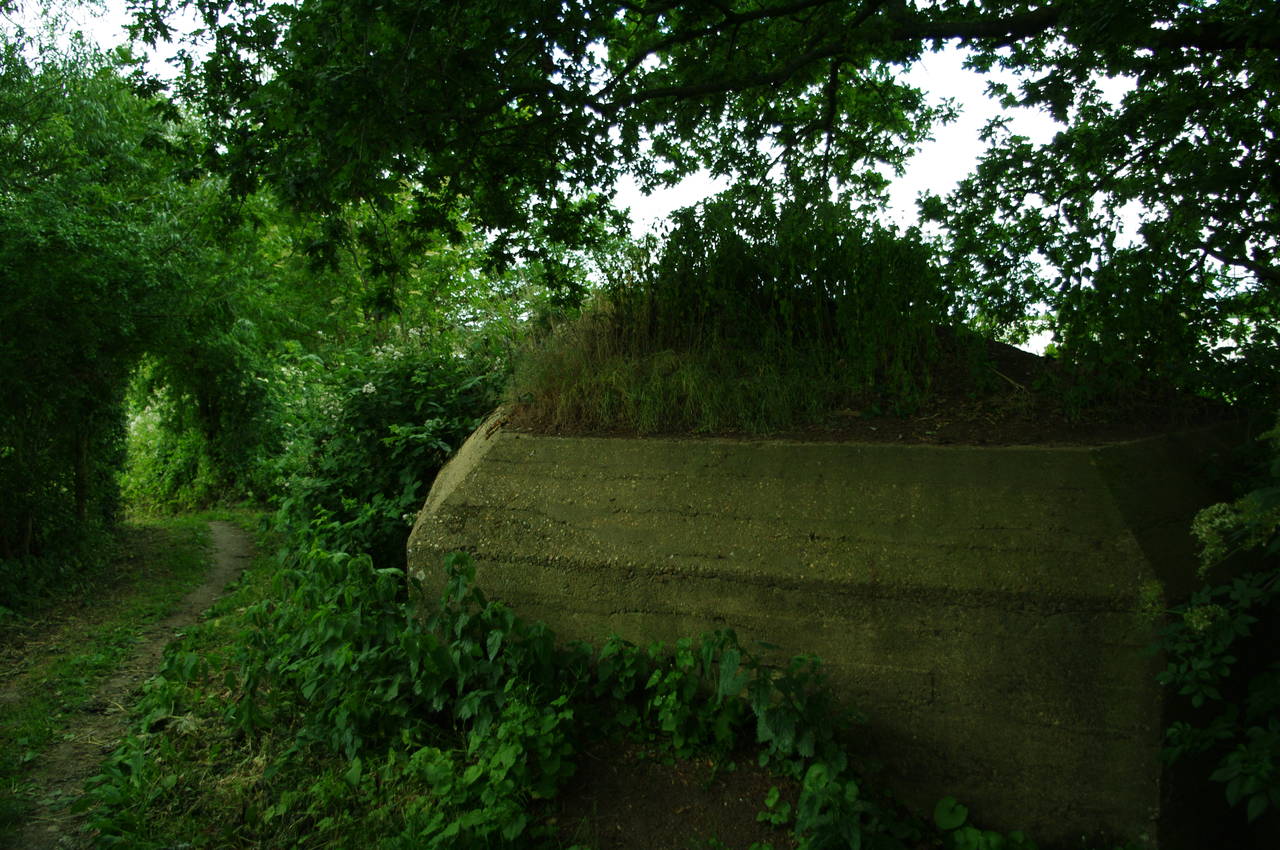 WWII pillbox next to the path