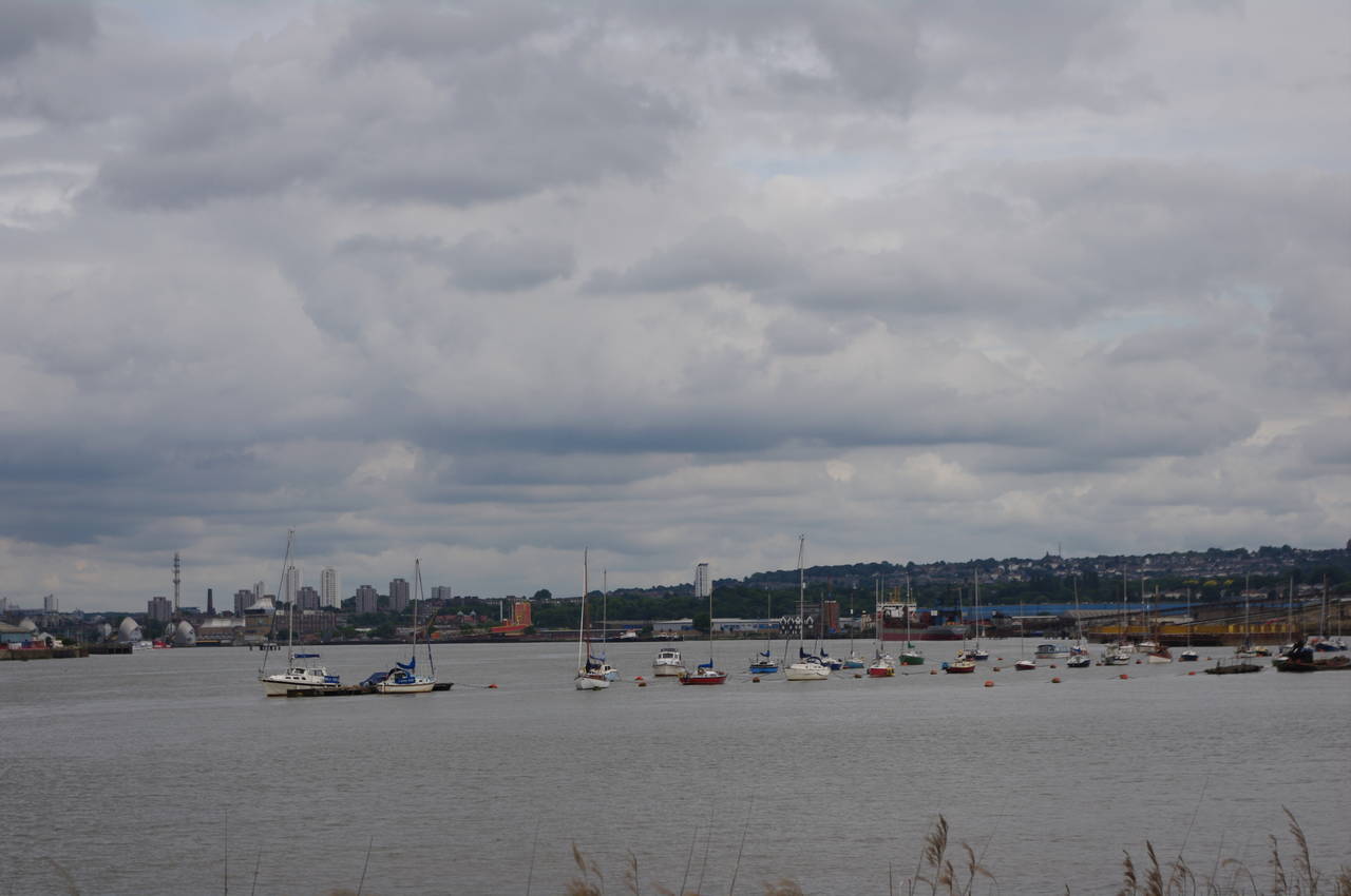 View downstream towards the Thames Barrier