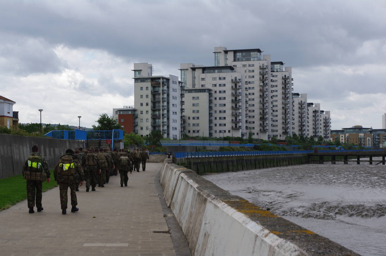Soldiers on the Thames Path