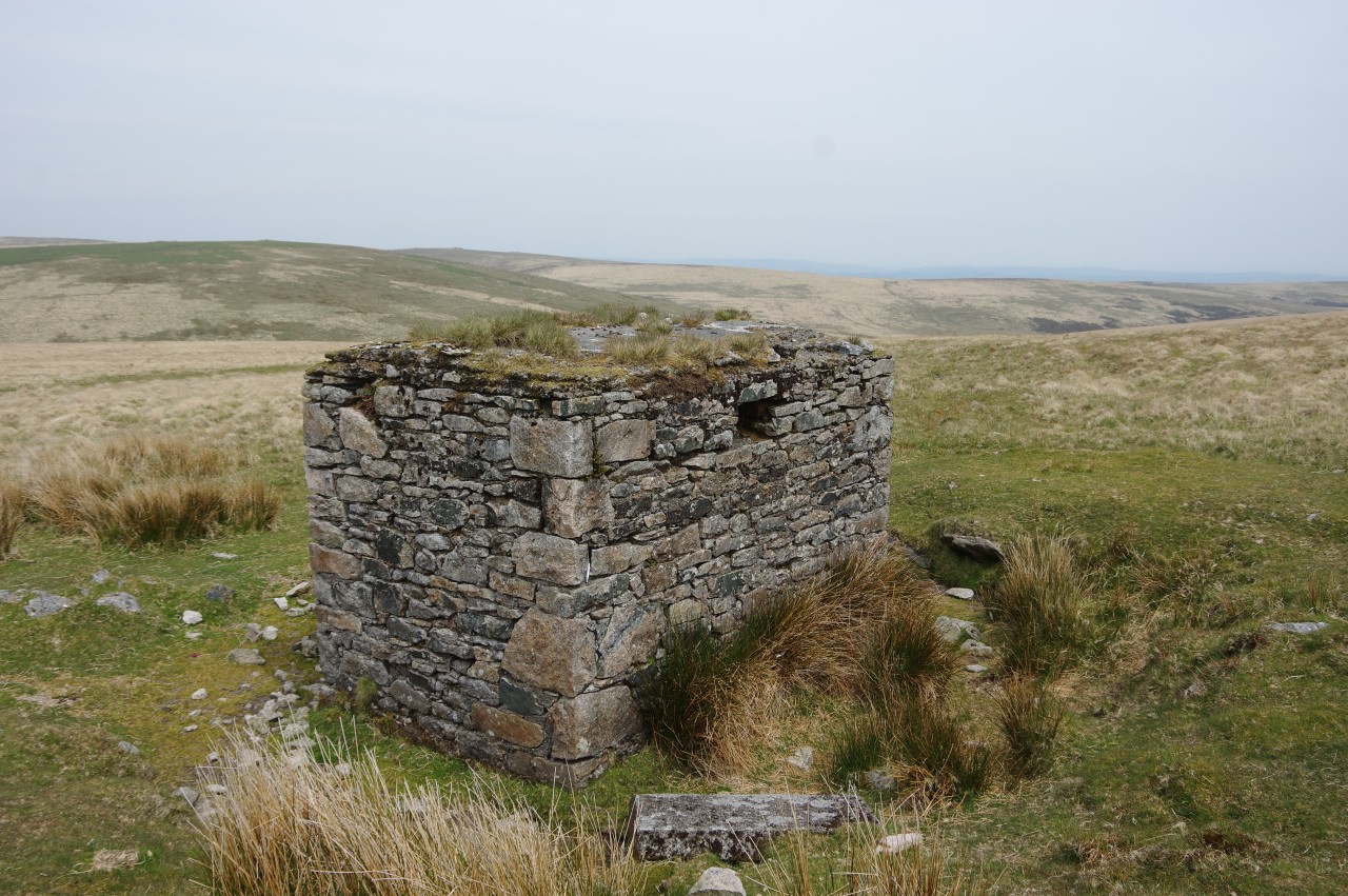 Passing small stone hut